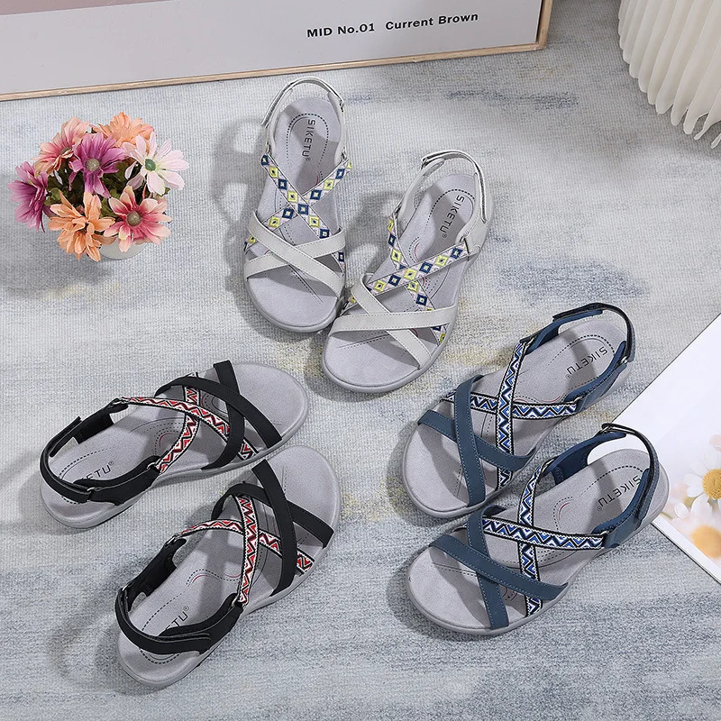 Plus Size Hot Sale Summer Shoes Bohemian Style Woman Soft Beach Sandals Women Casual Sexy Outdoor Shoes free shipping