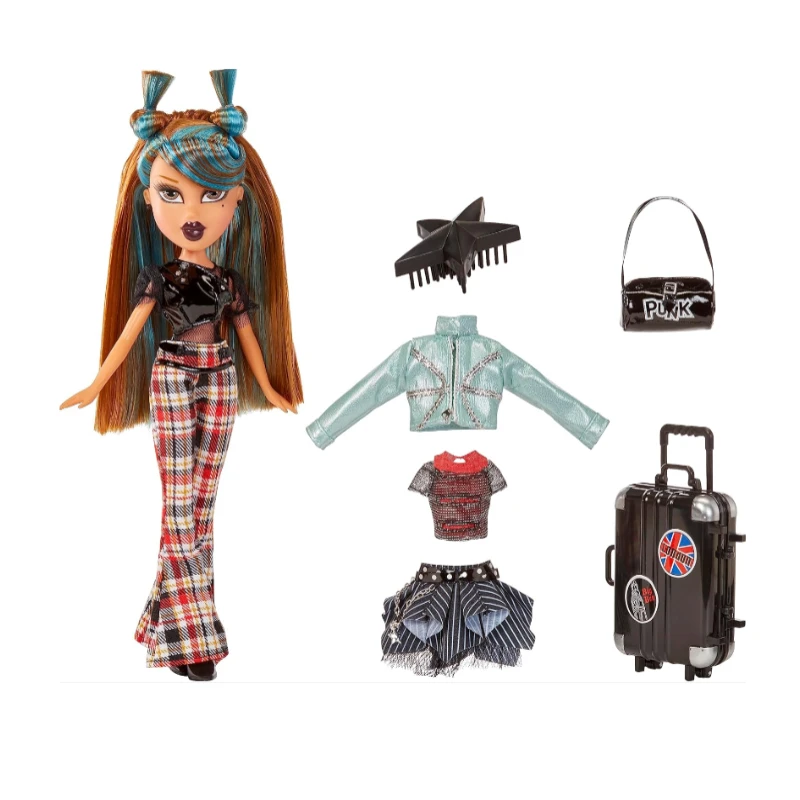 New Surprise Bratz Pretty 'N' Punk Yasmin Fashion Dressup Dolls Accessories Girls Play House Toys Christmas Gift for Children