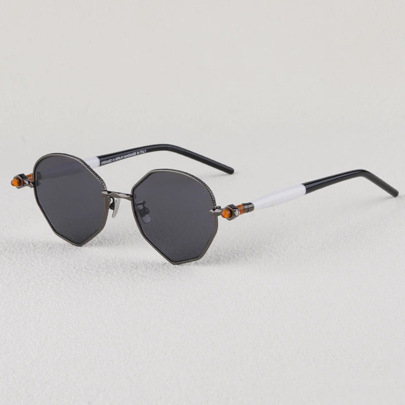 

ins Maske P71 Irregular Alloy Thin Frame Sunglasses for Men and Women High Quality Optical Prescription UV400 Luxury Eyeglasses