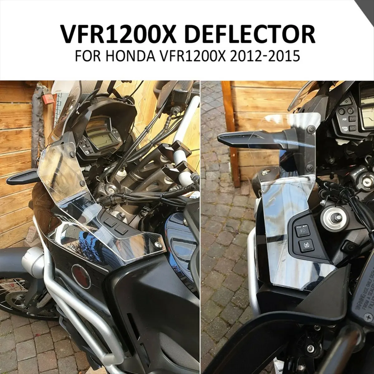 Super Sale Motorcycle Side Windshield Windscreen Handshield Wind Deflector for Honda VFR1200X Crosstourer 2012-2015 Transparent