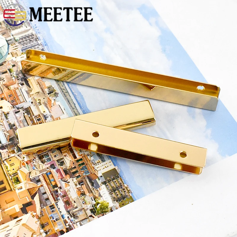 Meetee 5/10Pcs 3-25cm Metal Side Clip Buckle Screw Bag Strip Corner Protector Clasp Luggage Decoration Clips Buckles Accessories