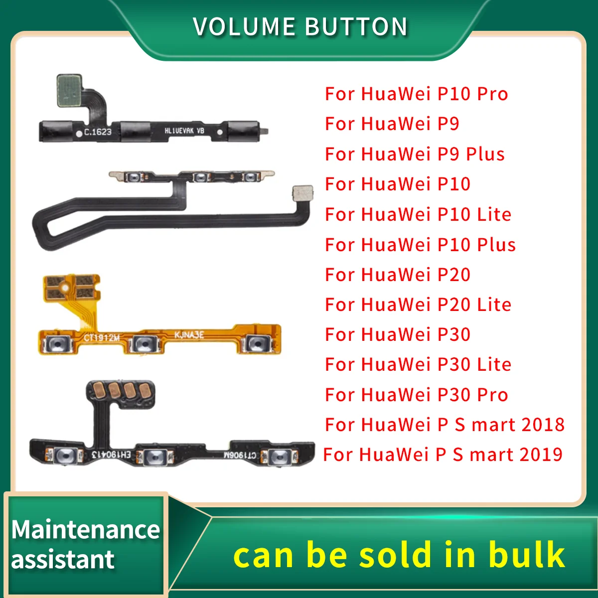 Power ON OFF Button Flex Cable For HuaWei P30 P20 Pro P10 P9 Plus Lite P Smart 2018 2019 Volume Button Ribbon