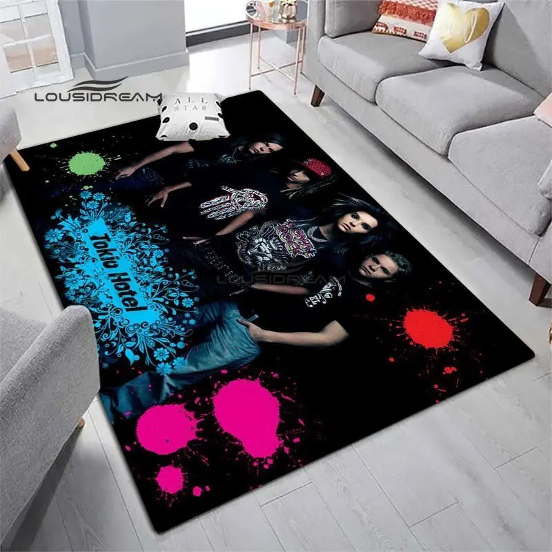 Tokio Hotel Carpet and Rug Rock Band Bedroom Decor Carpet Floor Mat Living Room Bedroom Decorate Large Area Soft Carpet