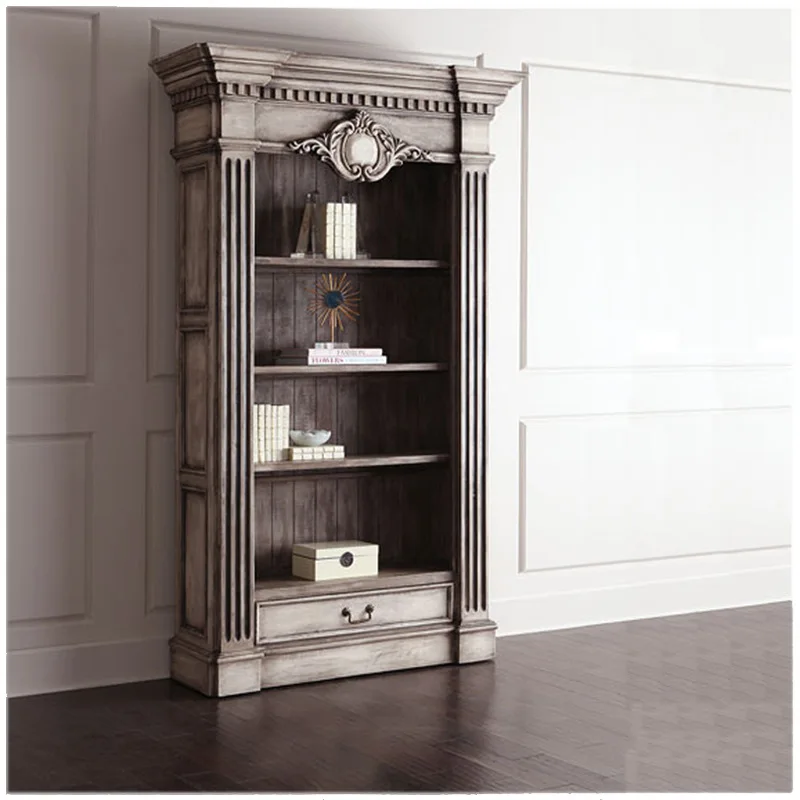 

Customizable American Vintage Hand Carved Bookcase