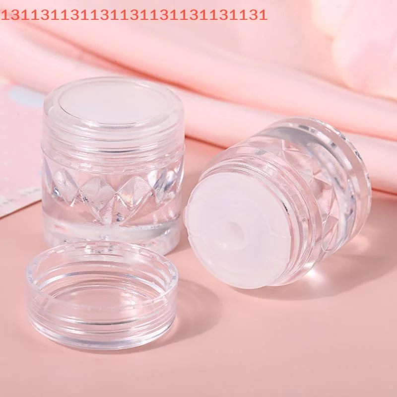 برطمانات نفاثة فارغة مع شبكة، حاوية بودرة سائبة، غطاء شفاف، زجاجات مستحضرات تجميل قابلة لإعادة الملء، 2/5 قطع #2