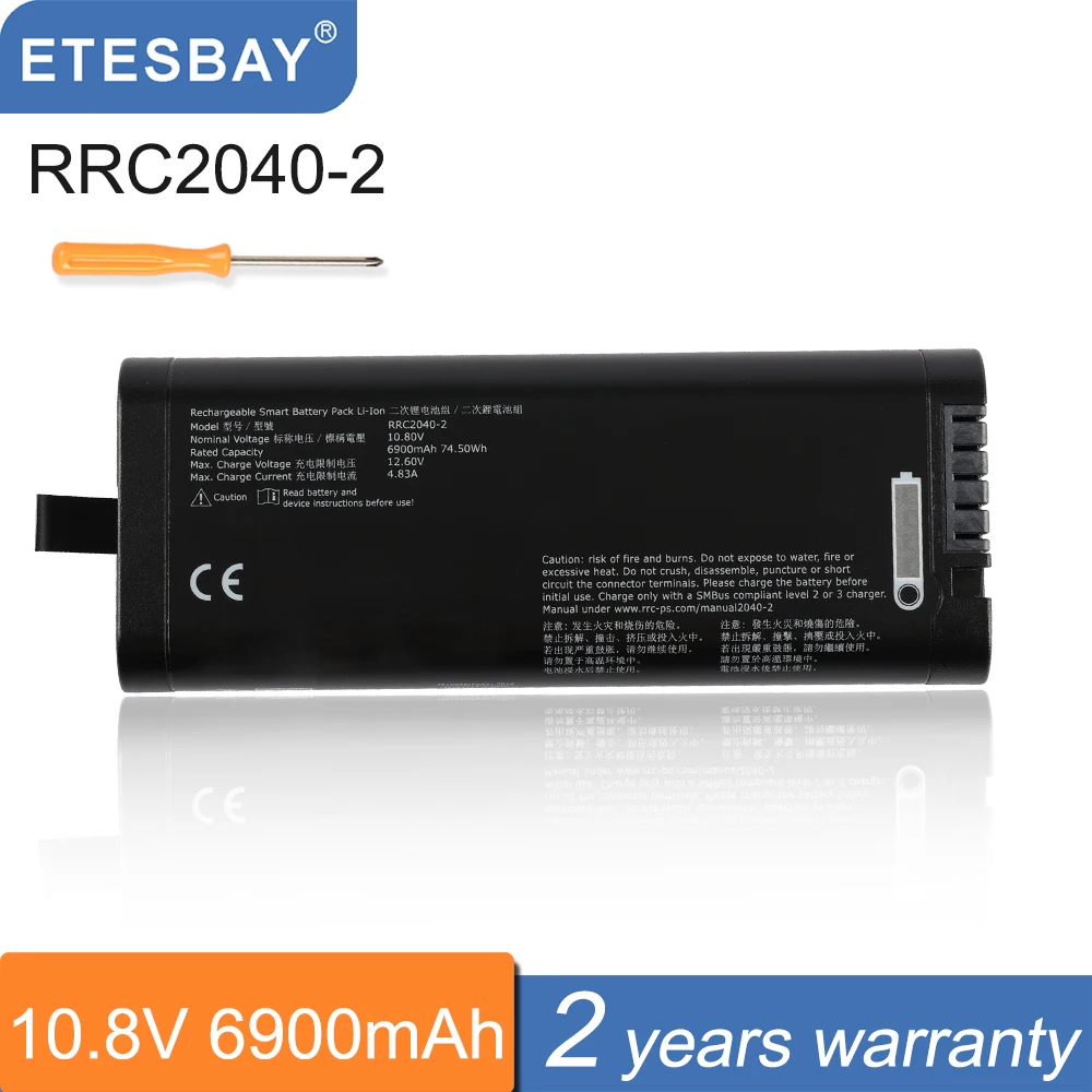 Imagem -01 - Etesbay Inteligente Li-ion Battery Pack Bateria para Olympus Epoch 650 Flaw Detector Fluke Bp291 Oscilômetro 41003004 6900mah Rrc20402 etesbay inteligente li ion battery pack bateria para olympus epoch 650 flaw detector fluke bp291 oscilometro 41003004 6900mah rrc20402 01