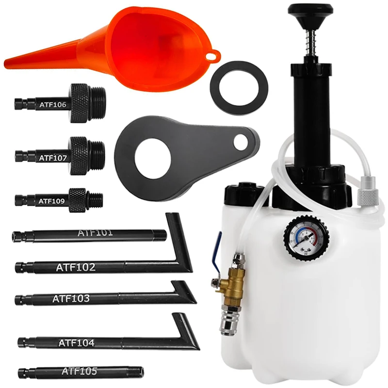 3L Manual Transmission Oil Filling System Hand Pump OR Pneumatic Automatic Gearbox Oil Fluid Hand Pump 3L Tool with Adapters