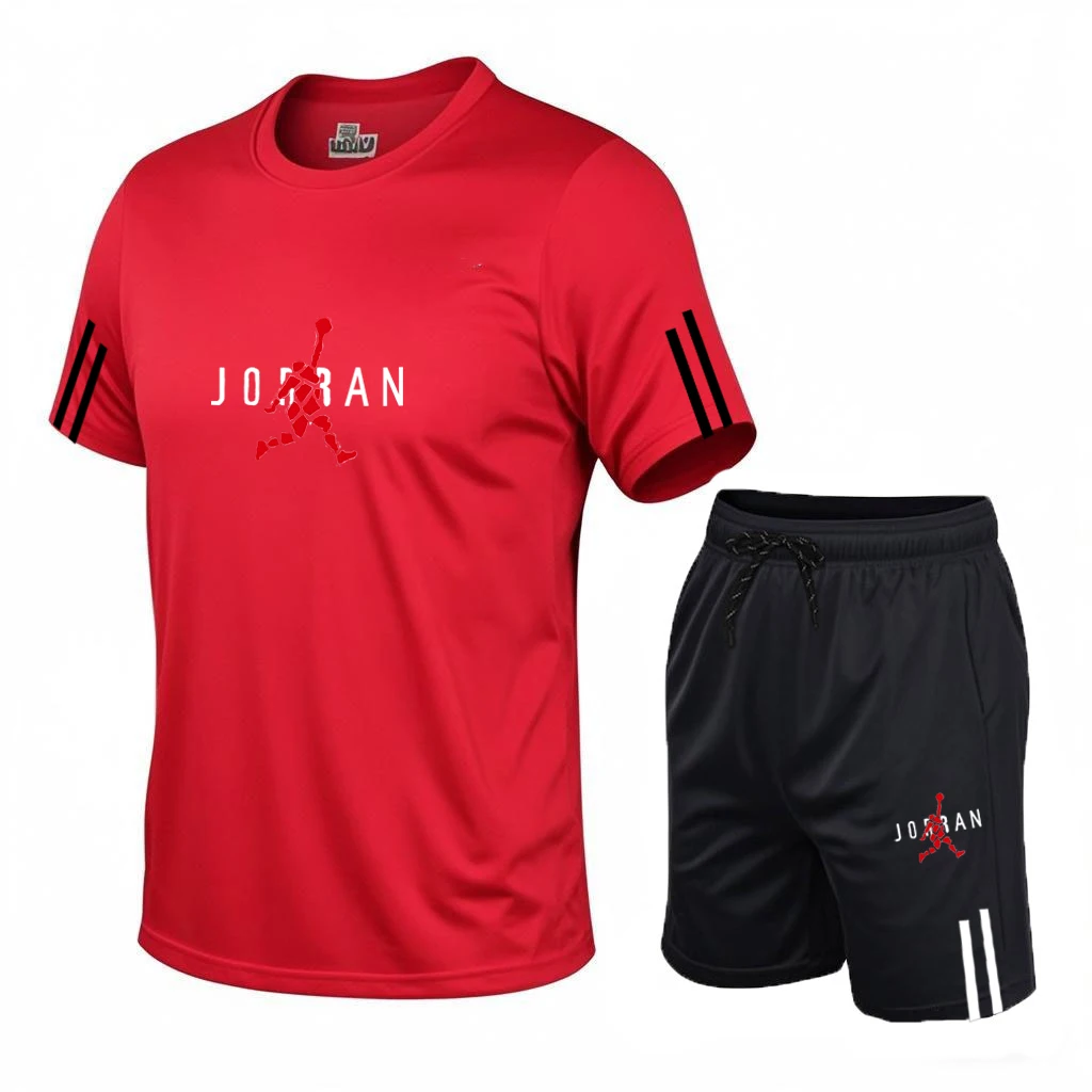 2025 Men's New High Quality Short Sleeve Shorts Set, Printed Sports Set, Men's Casual Fashion Short Sleeve Shorts