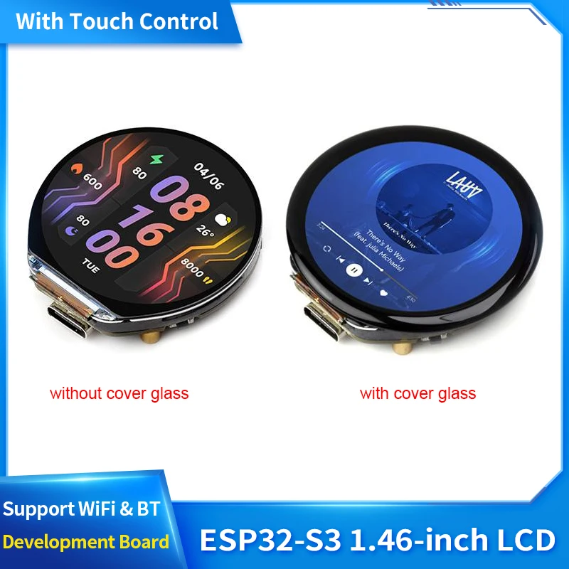 

ESP32-S3 1.85 Inch Round Display Development Board 412x412 Screen Supports WiFi & Bluetooth Accelerometer And Gyroscope Sensor