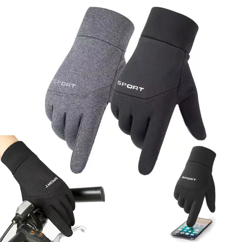 Winter buitensporthandschoenen Antislip touchscreenhandschoenen Winddichte warme handschoenen voor fietsen Motor Skiën Vissen Sport