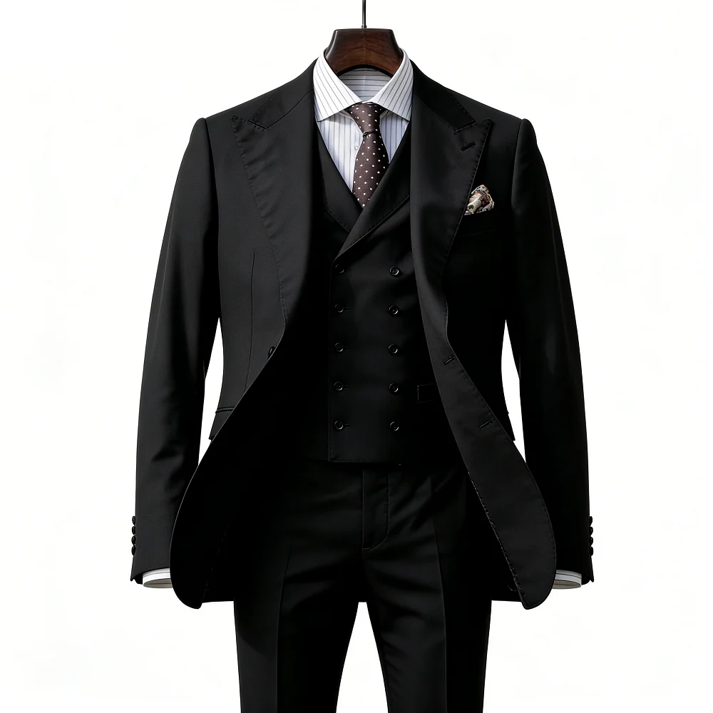 

Элегантный приталенный мужской свадебный смокинг, костюм для торжественных мероприятий и деловых встреч, комплект для жениха и свидетелей, новая коллекция