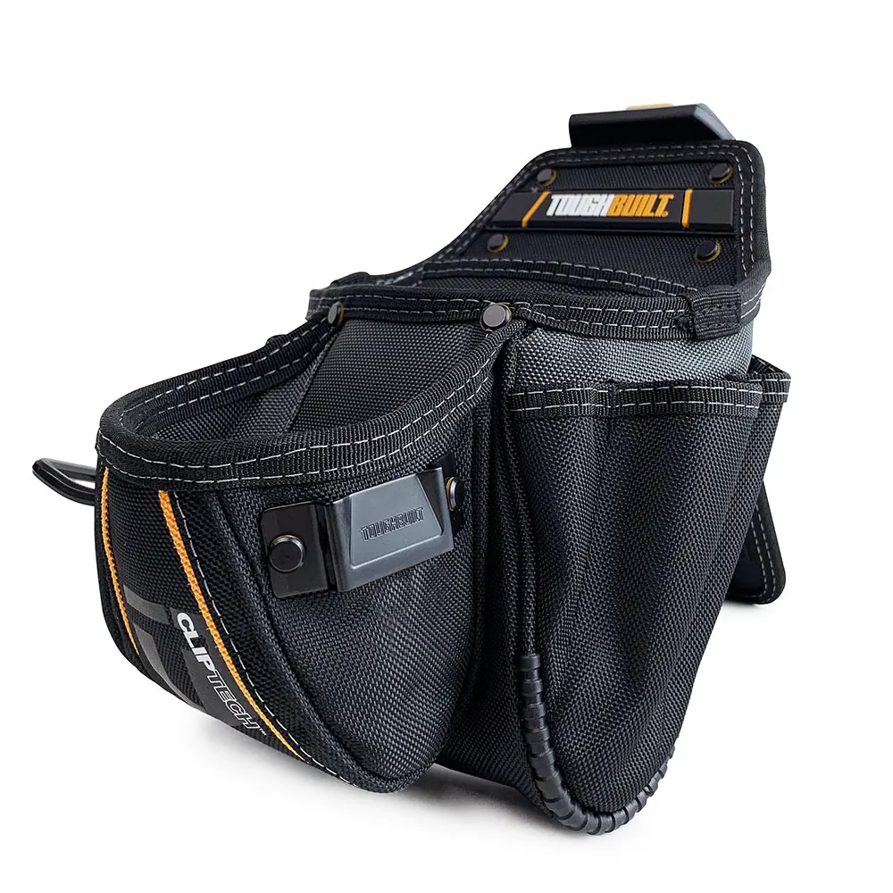 TOUGHBUILT Builder 1680D Heavy-Duty Construction Tool Pouch with Rugged ClipTech Hub & Hammer Loop -  Tool Storage