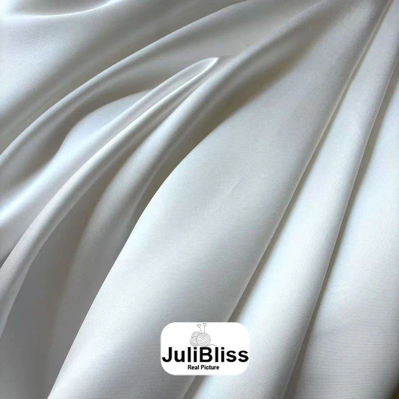 فاخر الأبيض العاجي ميكادو نسيج الساتان بواسطة ساحة لفستان الزفاف بدلة النسيج ، حك الساتان لتقوم بها بنفسك مواد الخياطة