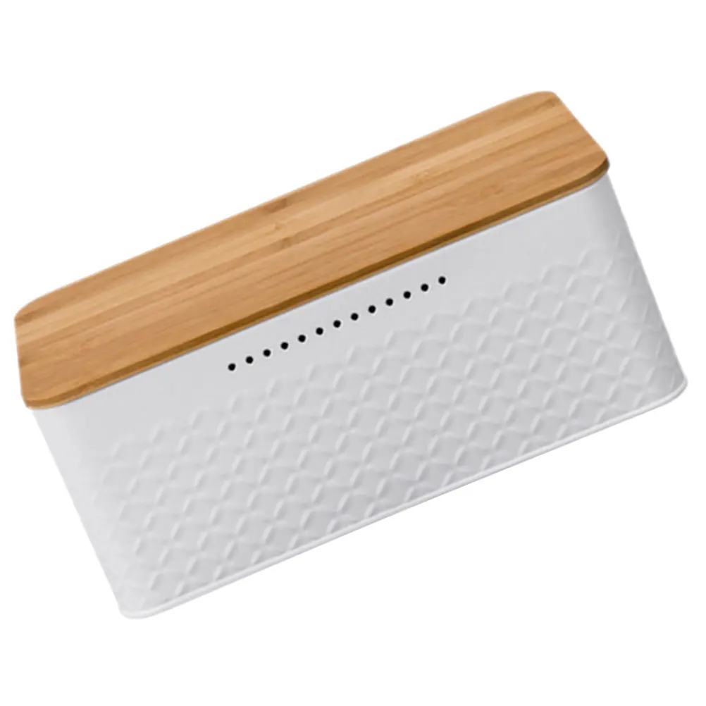 

Iron Box White Bread Box For Kitchen Countertop Kitchen Countertop Storage Bread Storage Bakery