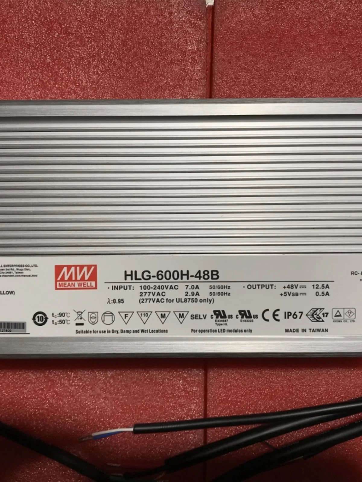 Mingwei LED Switching Power Supply HLG-600H-12B/15B/20B/24B/30B/36B/42B/48B/54B