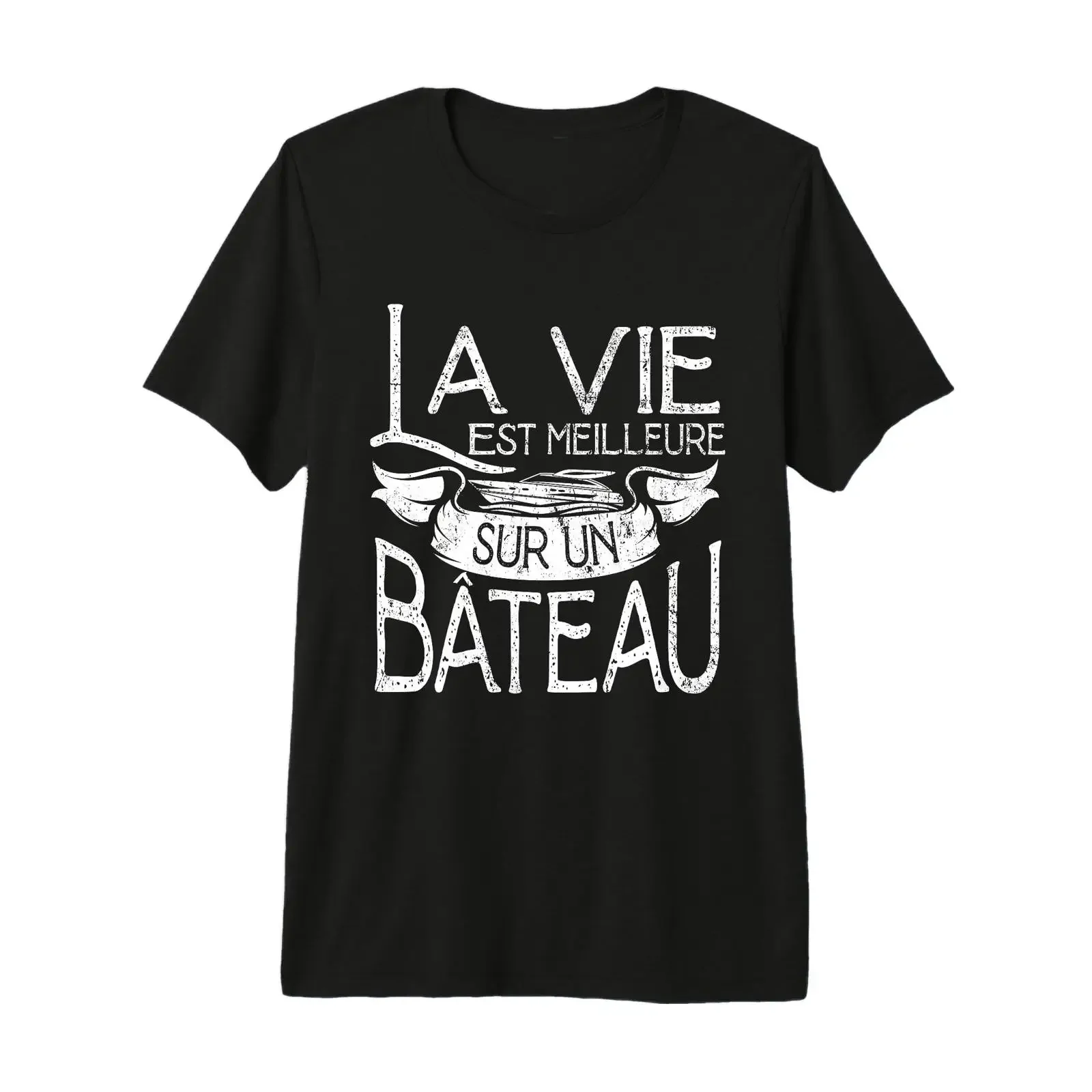 T Shirt Capitaine Hommes Bâteaux Moteur Cadeau Bateau Haut de Gamme vintage Washed Stretched Slightly Stylish streetwear