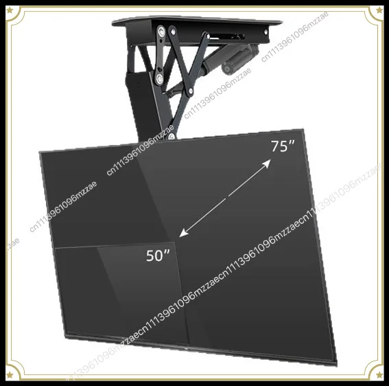 TV Electric Flip Device Remote Control Lift Hanger Can Hide Ceiling Bracket Folding and Rotating 32-75 Inches