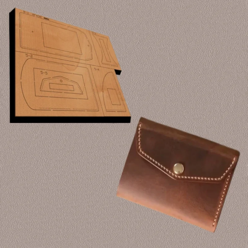Short Wallet Leather Cutting Mold Wooden DIY Leather Craft Making Tool XF432