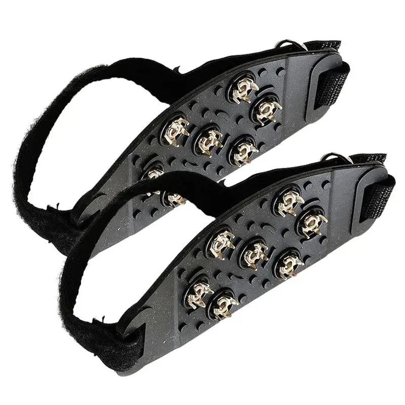 1 Pair 7 Teeth Ice Gripper For Shoes Anti-Skid Snow Shoe Spikes Non-Slip Climbing Hiking Covers Climbing Hiking Skiing Crampons