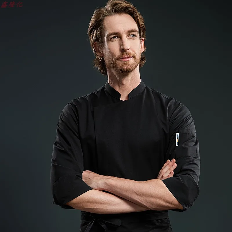 Pastelaria restaurante ocidental steakhouse cozinha uniforme de trabalho manga longa catering panela quente restaurante hotel outono chef uniforme f