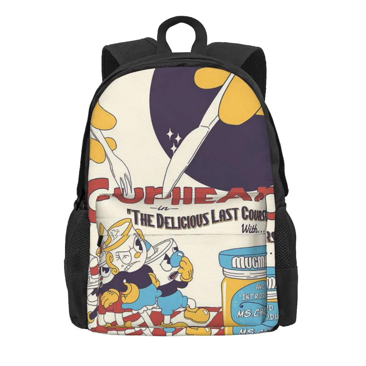

Cuphead Game Women Backpack Casual Children School Bag Laptop Mochila Teenage Waterproof Polyester Rucksack