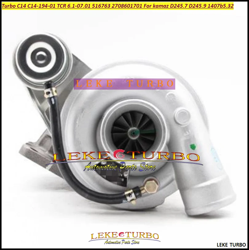 Turbo C14 C14-194-01 TCR 6.1-07.01  Turbocharger 516763 2708601701 For kamaz D245.7 D245.9 1407b5.32