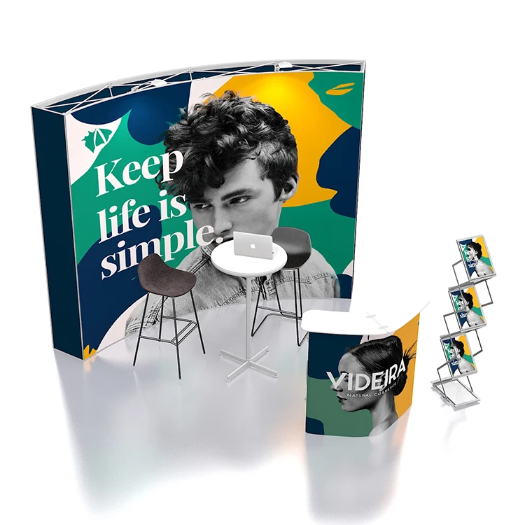 10x8ft SEG Expo Trade Show Event Conference  Pop up Curved Backdrop Stand
