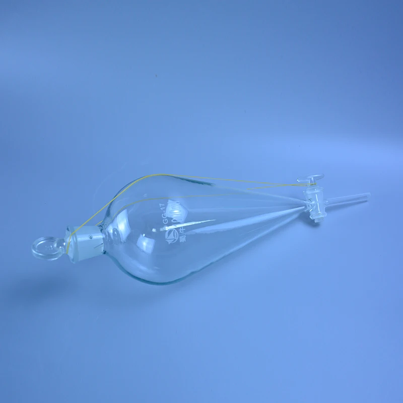 60 ml Pear Shaped Dispensing Funnel with Ground Glass Stopper  Pear-shaped Glass Funnel