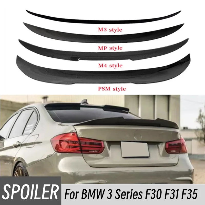 For BMW 3 Series F30 F31 F35 320i 325i 330i 2012-2019 M3 M4 MP PSM Style Rear Trunk Lid Spoiler Wing Car Tuning Accessories Part