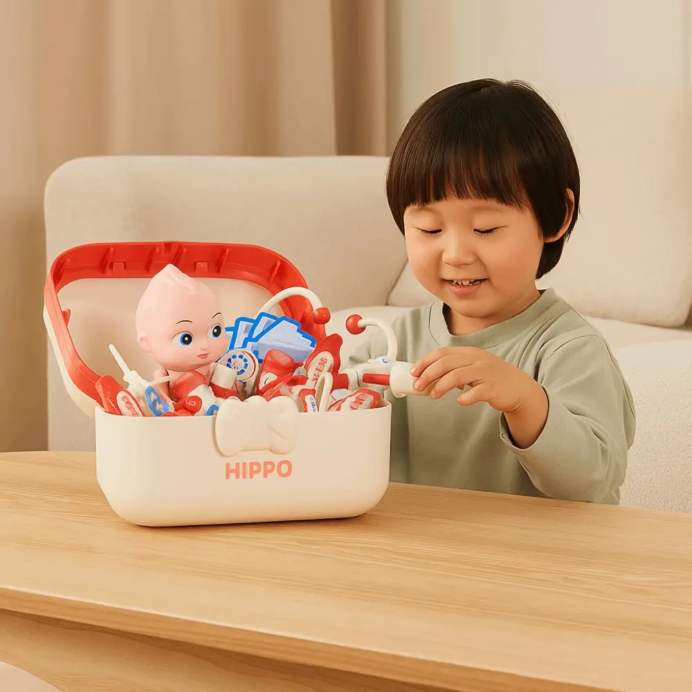 Simulação dentista caixa médico fingir role play kit jogo educativo rpg jogos criança estetoscópio médico conjunto azul/rosa