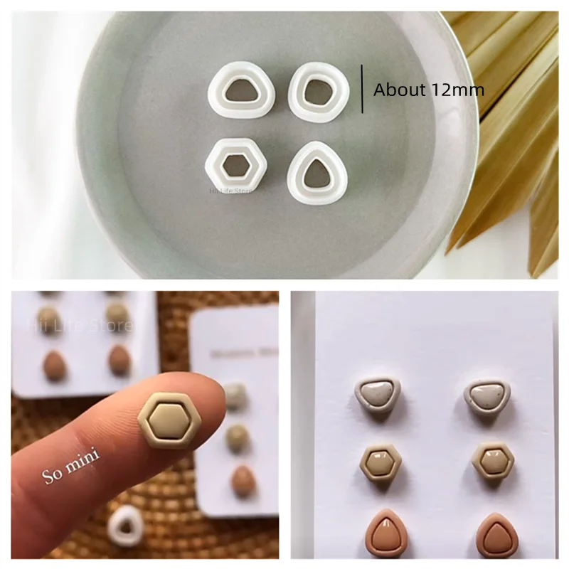 New Soft Pottery Handmade Earrings Cutting Mold Polymer Clay Mini Flower DIY INS French Earrings Jewelry Pendant Embossing Tool