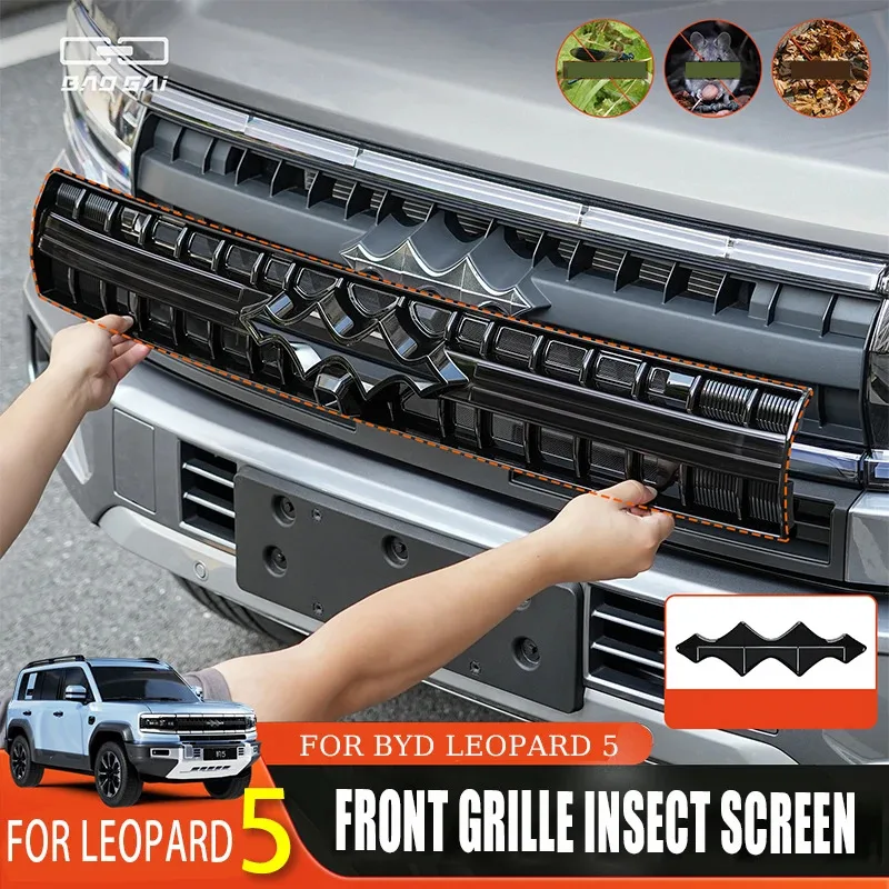 

For BYD Leopard 5 Front Grille Intelligent Driving Version Insect Screen - Modified Air Conditioner Radiator Dustproof Protecti