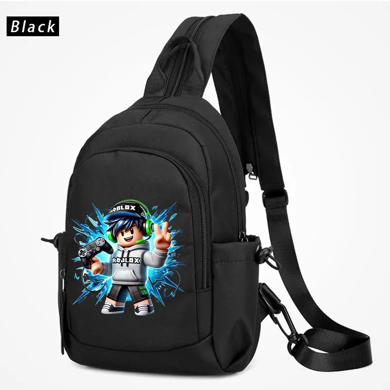 

ROBLOX Pack Crossbody Wallet Anime Backpack Birthday Gift Schoolbag Chest Bag Two-way Zipper Bag DynaBlocks Waterproof