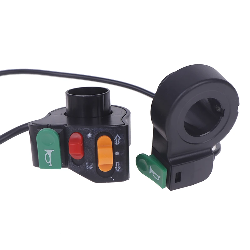 

Plastic Headlight Horn Turn Signal Switch Button E-bikes Accessories 3 In1 Electric Bicycle Scooter Motorcycle Handle Switch
