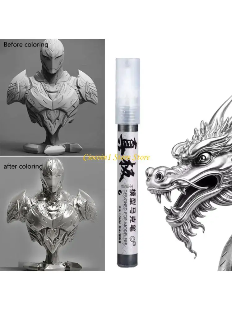 A3PC Non Fade Model Building Marker Pen With Advanced Plating Technology Ensures Realistic Metallic Effects On Miniatures