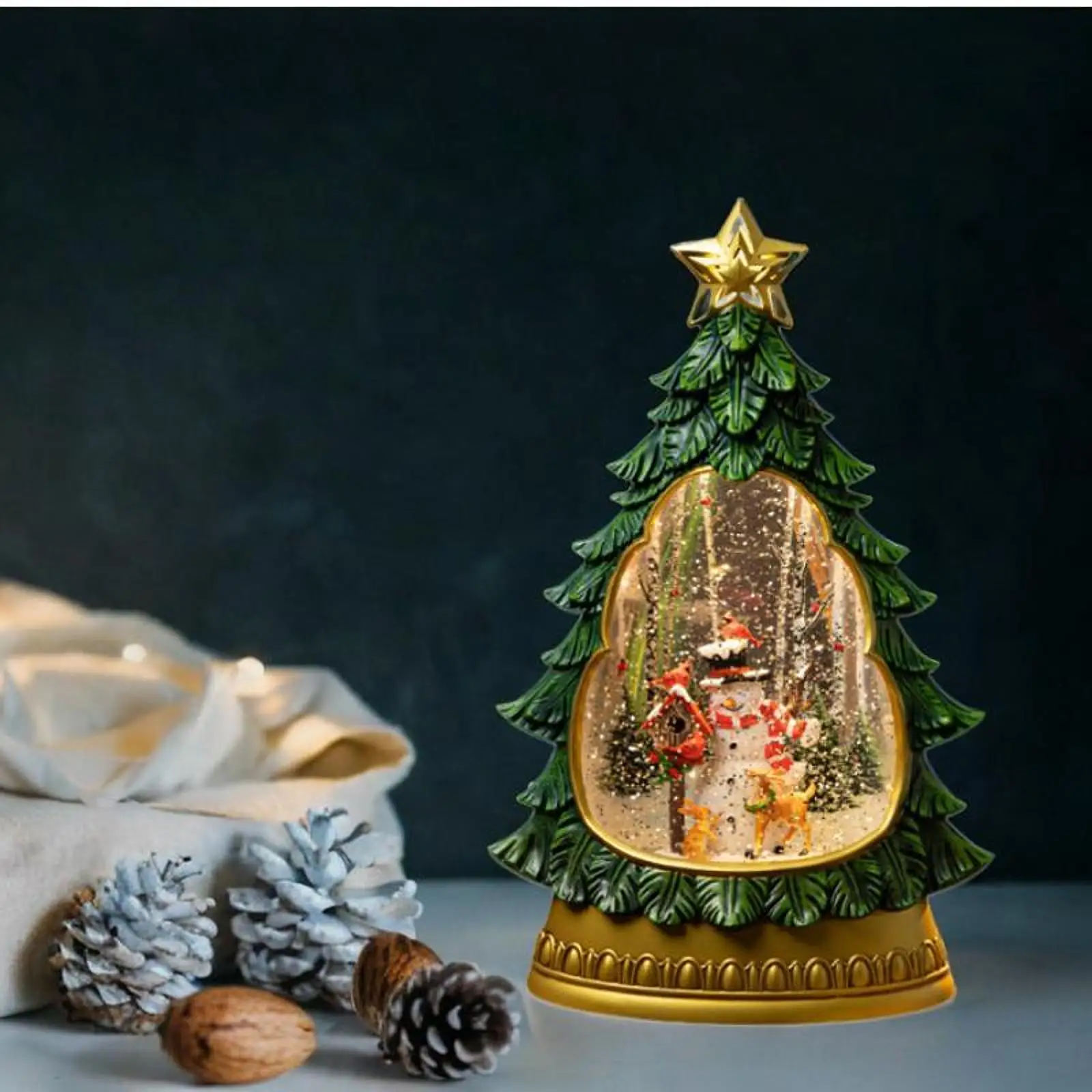 

Christmas Tree Music Box Christmas Decoration Toy Birthday Gift Snowman Ornament for Desktop Restaurants Bedroom Indoor Shops