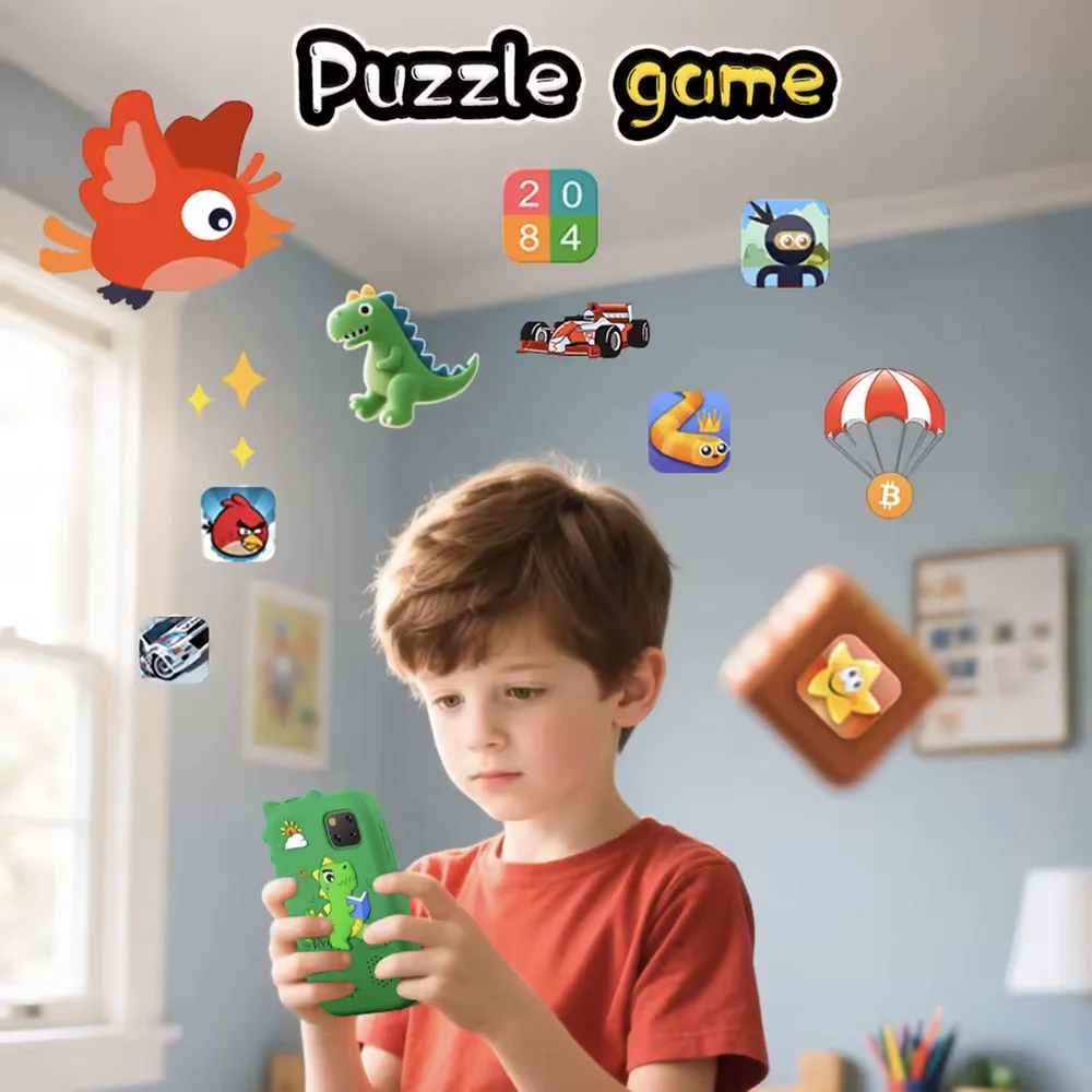 Kids Smart Phone Camera Toys With 32G Touchscreen Age 3-12 Baby Mobile MP3 Player Digital Camera Educational Toys for Girls Boys