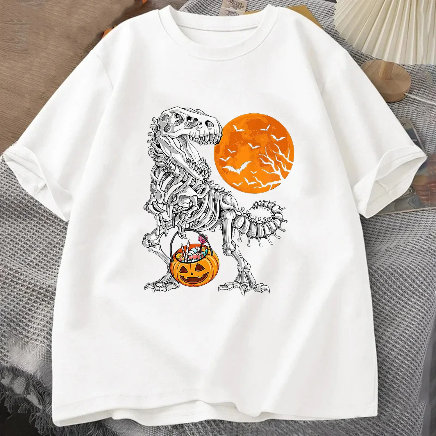 ديناصور هالوين تي شيرت رجالي الصيف رياضية س الرقبة البلوز قصيرة الأكمام بلايز القطن ملابس رياضية كاجوال موضة الشارع الشهير #6