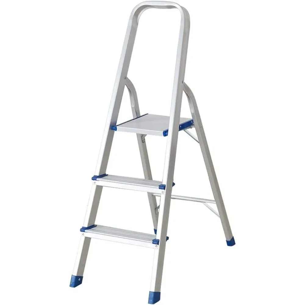 

%a Ultra Lightweight Step Ladder 3 Step Aluminum Folding Stool Home Kitchen White