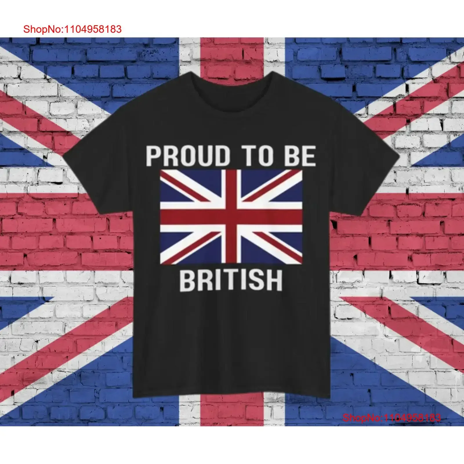 Proud to Be British T Shirt Summer Patriotic White Text vintage Washed Top For Everyday Wear Soft Stretched fashion Unisex