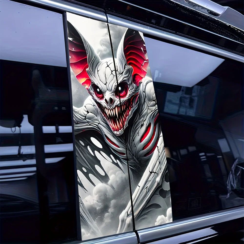 

2Pcs Bat Pattern Car Stickers:Waterproof,Scratch Resistant, Sunscreen Easy Sticker Disposable Waterproof Sticker Halloween Gifts