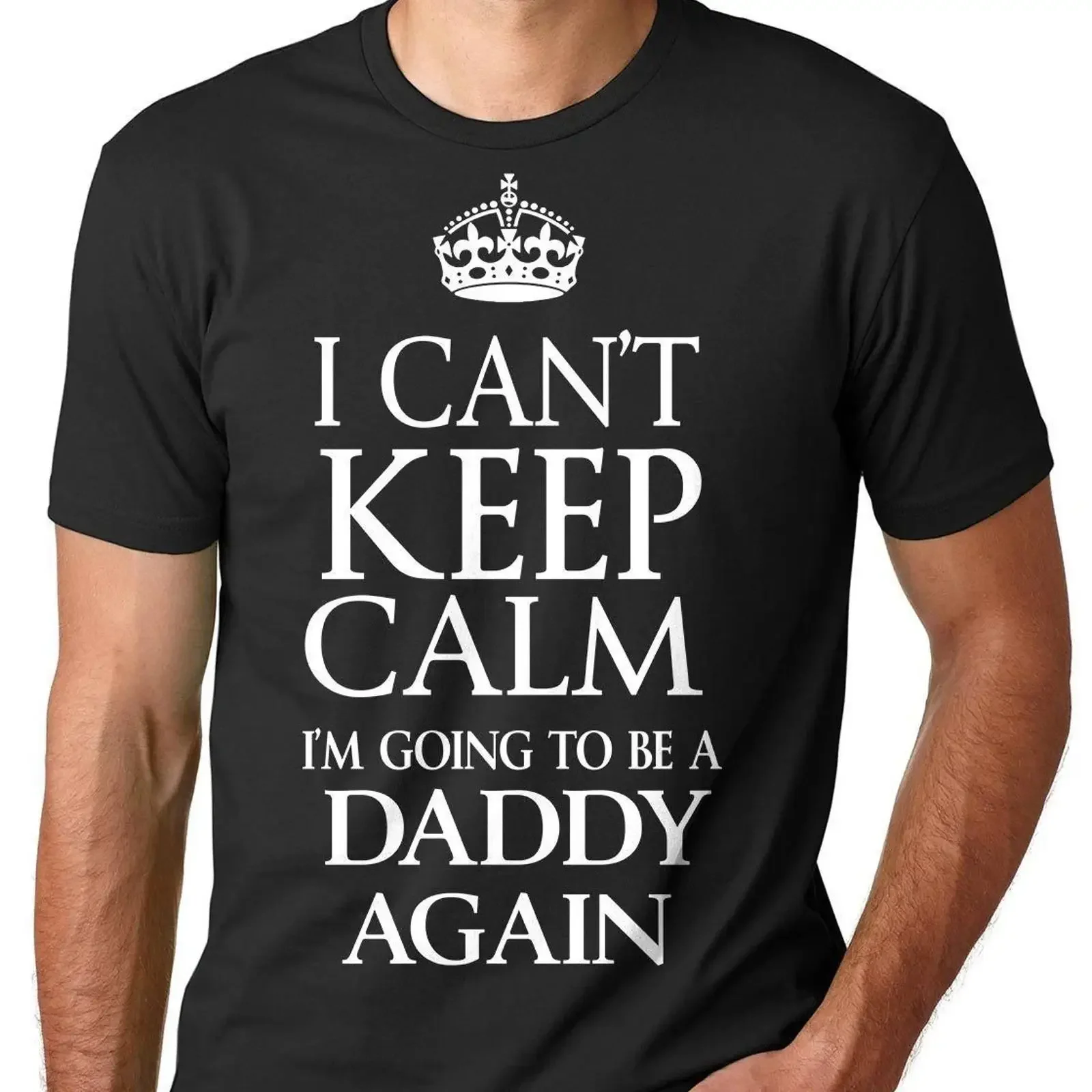 Daddy again T Shirt Neu Baby Ankündigung vintage Washed Slightly Stretched streetwear Breathable Stylish Comfortable fashion