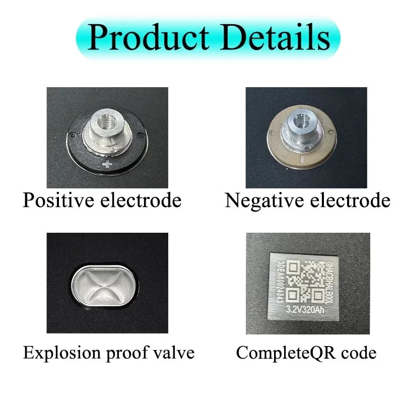 

new 320AH Lifepo4 3.2V rechargeable battery 3C high-power for DIY 12V 24V 48V 8000cycles A-class rv solar camping golf duty-free