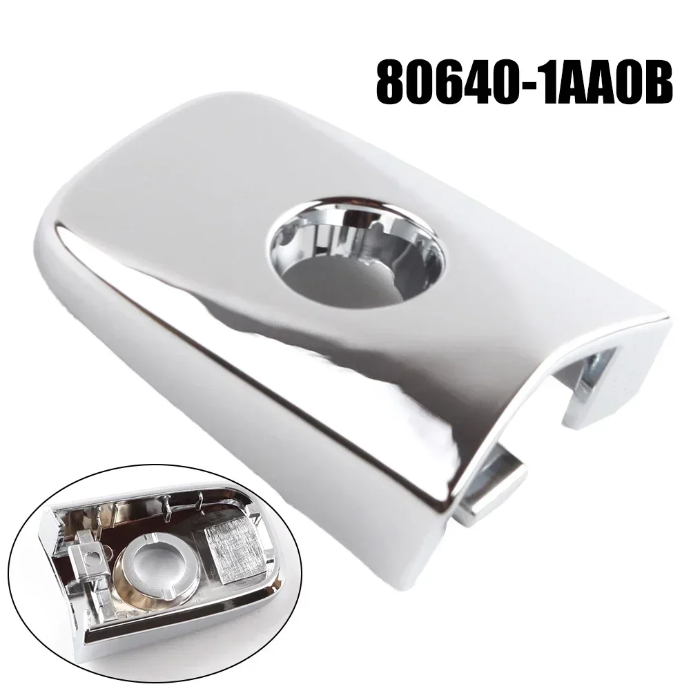 Tapa cromada para manija de puerta Exterior, cubierta frontal izquierda para Nissan Leaf Maxima Murano Sentra 80640-1AA0B, tapa para manija de puerta izquierda