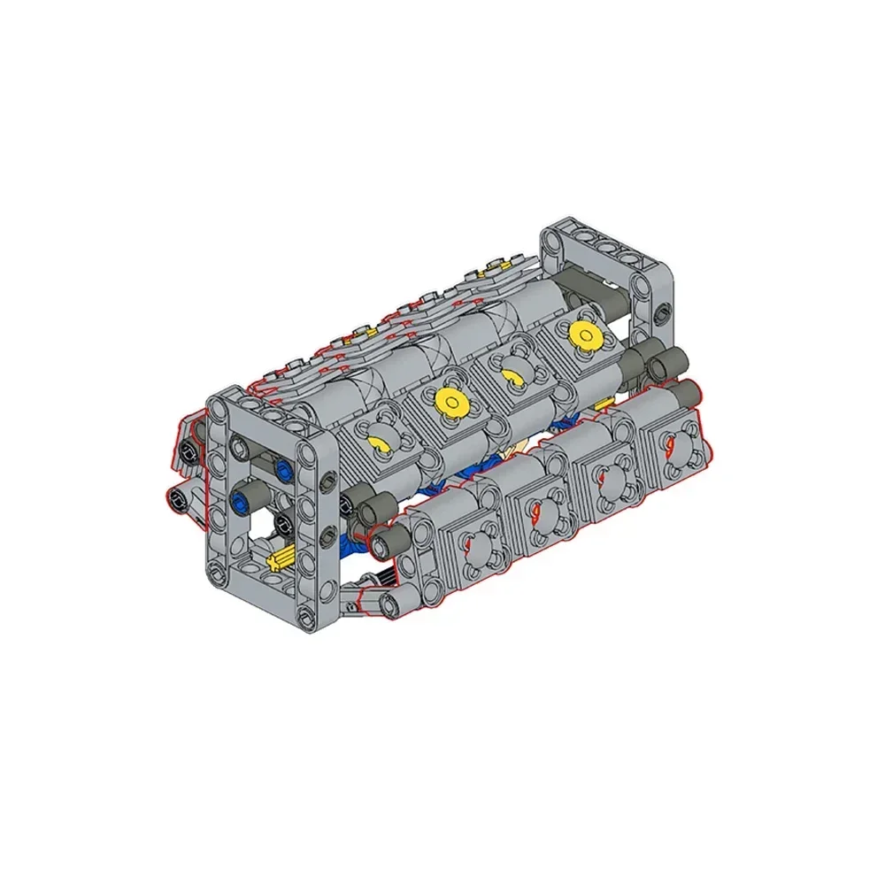 MOC-caja de cambios de 4/8/12 velocidades W16, Motor Manual/funciones de potencia, Unidad de Motor para bloques de construcción, coche, camión, tren, chasis, Control de velocidad