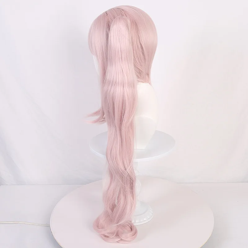 วิกผมคอสเพลย์ NIKKE วิคตอรี่ เทพธิดา อลิซ สีชมพูอ่อน แสกข้าง หางม้าคู่