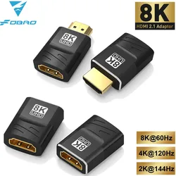 FDBRO HDMI 2.1 Adapter Female to Female Extension Male to Female Converter 8K 60Hz 48Gbps Ultra Hd Cable Connector For TV Laptop