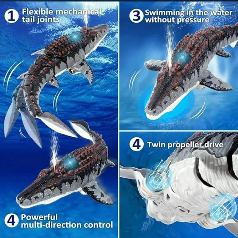 Juguete de dragón eléctrico rc de 2,4G, control remoto de carga, simulación de pulverización, modelo de dinosaurio, juguetes interactivos para padres e hijos, juguete para regalo rc