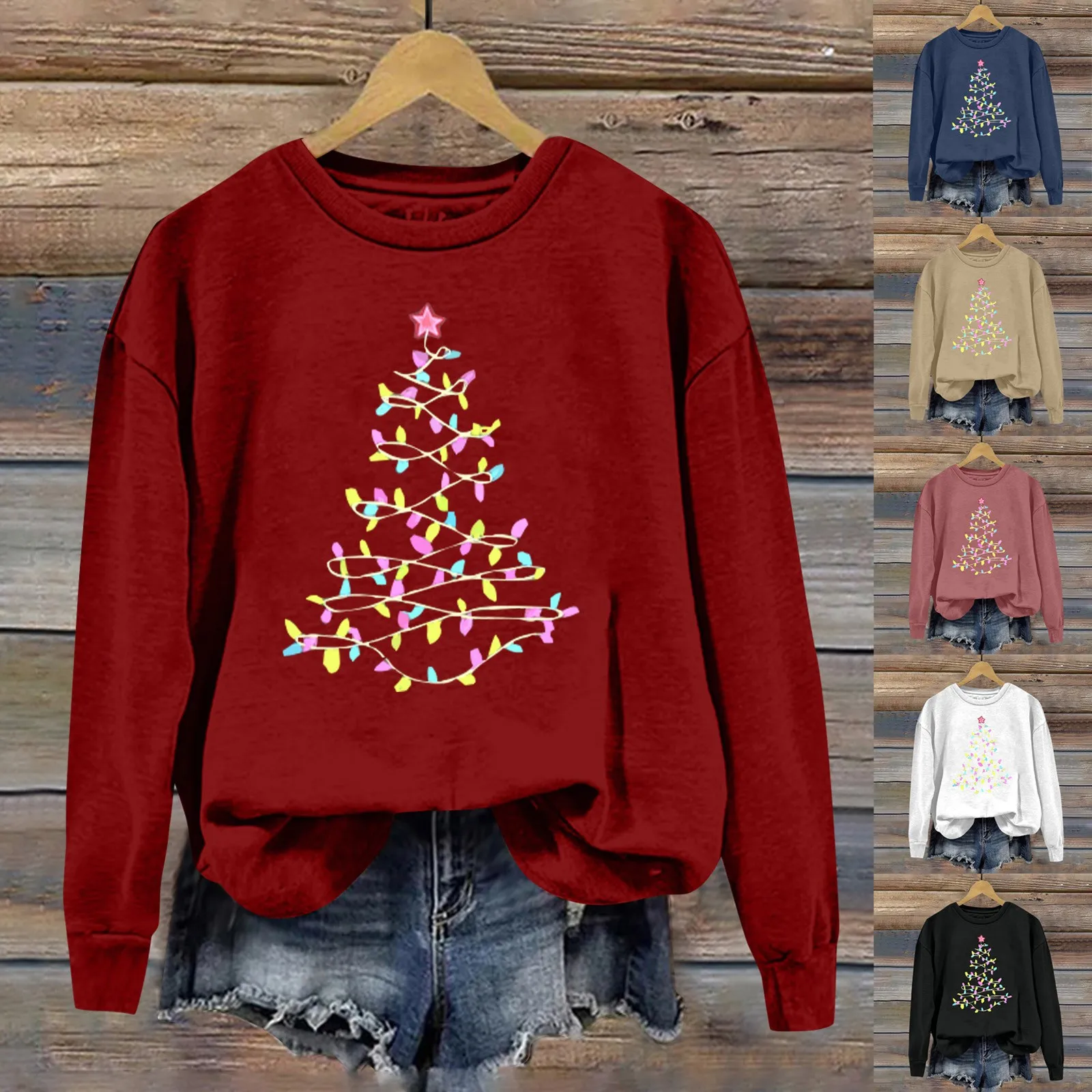 Women'S Christmas Snowflake Pattern T-Shirt Fashion Tree Holiday Clothing For Ladies O Neck Oversized Long Sleeve Casual Top