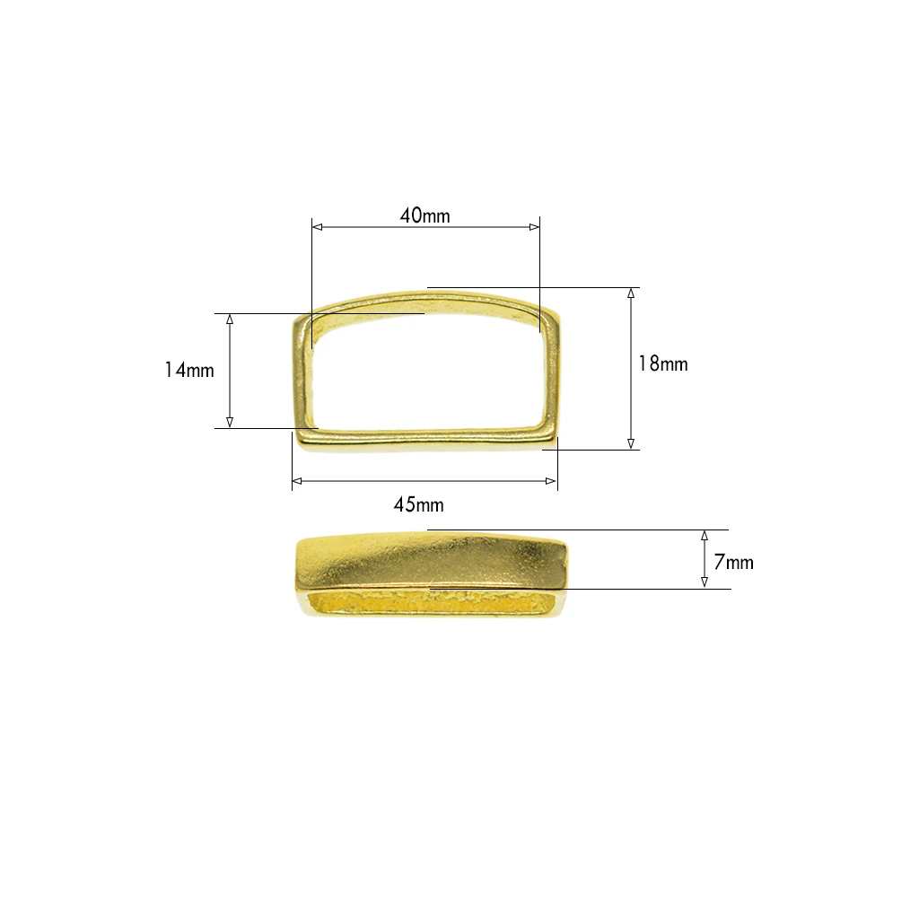 Anillo de hebilla de cinturón rectangular simple de latón macizo súper fino para cinturón de 40mm 1,5, reemplazo de cinturón DIY EDC, pedidos de